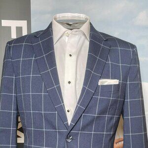 DUAL STRETCH SLIM FIT WINDOW PAYNE SUIT- BLUE